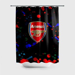Шторка для душа Arsenal неоновые брызги красок, цвет: 3D-принт