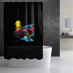 Шторка для душа Mercedes amg, цвет: 3D-принт — фото 2