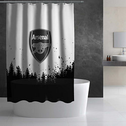 Шторка для душа Arsenal черный лес, цвет: 3D-принт — фото 2
