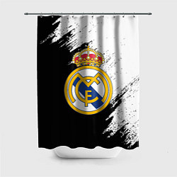 Шторка для душа Real Madrid текстура штрихи, цвет: 3D-принт
