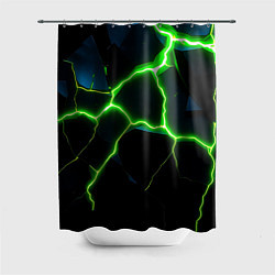 Шторка для душа Green split, цвет: 3D-принт