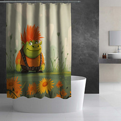 Шторка для душа Маленький Шрек с рыжими волосами, цвет: 3D-принт — фото 2