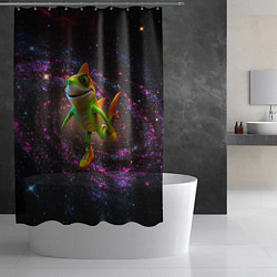 Шторка для душа Тралалеро тралала в космосе, цвет: 3D-принт — фото 2