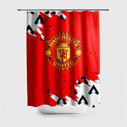 Шторка для душа Манчестер Юнайтед символы краски, цвет: 3D-принт
