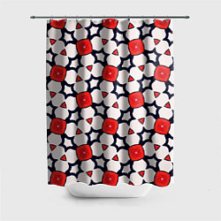 Шторка для душа Абстрактные звезды и геометрические фигуры, цвет: 3D-принт