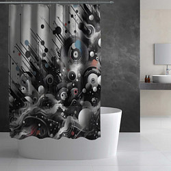 Шторка для душа Абстрактный паттерн - нейроарт фантазия, цвет: 3D-принт — фото 2