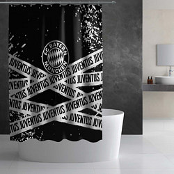 Шторка для душа Бавария Мюнхен x Ювентус, цвет: 3D-принт — фото 2