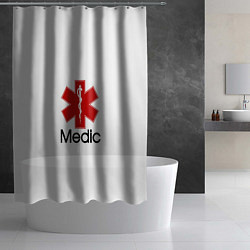 Шторка для душа Медик, цвет: 3D-принт — фото 2