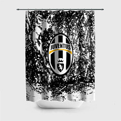Шторка для душа Ювентус белые краски всплеск текстура, цвет: 3D-принт