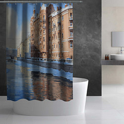 Шторка для душа Зимний Санкт-Петербург, цвет: 3D-принт — фото 2