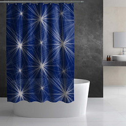 Шторка для душа Звезды на синем фоне, цвет: 3D-принт — фото 2