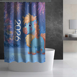 Шторка для душа Милая лошадка 2026, цвет: 3D-принт — фото 2