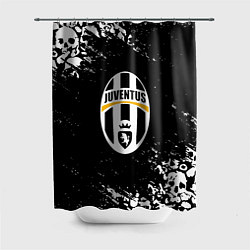 Шторка для душа Ювентус черепа краски, цвет: 3D-принт