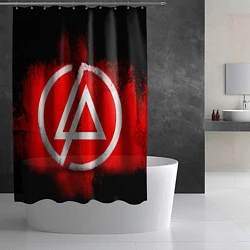 Шторка для душа Linkin Park: Red style, цвет: 3D-принт — фото 2