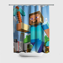 Шторка для душа Minecraft World, цвет: 3D-принт