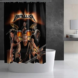Шторка для душа Metallica Band, цвет: 3D-принт — фото 2
