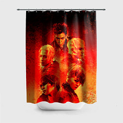 Шторка для душа Big Bang: Flame Boys, цвет: 3D-принт