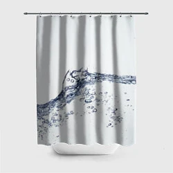 Шторка для душа Белая вода, цвет: 3D-принт