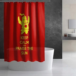 Шторка для душа Keep Calm & Praise The Sun, цвет: 3D-принт — фото 2