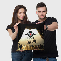 Подушка квадратная ВДВ - десантирование, цвет: 3D-принт — фото 2