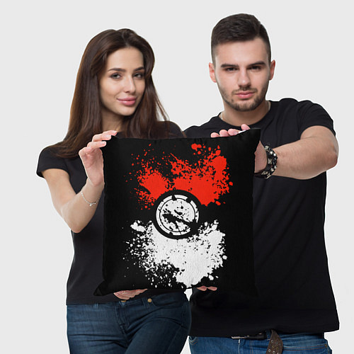 Подушка квадратная Pokeball / 3D-принт – фото 3