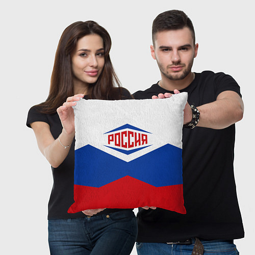 Подушка квадратная Россия 2016 / 3D-принт – фото 3