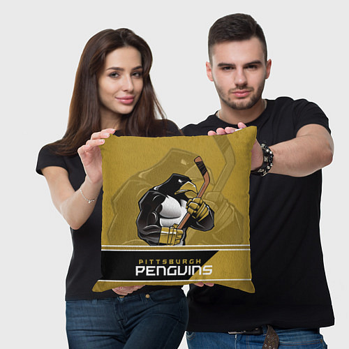 Подушка квадратная Pittsburgh Penguins / 3D-принт – фото 3