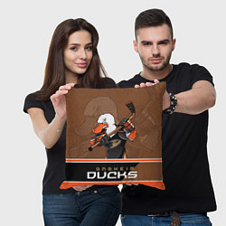Подушка квадратная Anaheim Ducks, цвет: 3D-принт — фото 2
