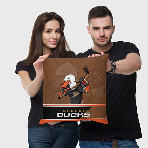 Подушка квадратная Anaheim Ducks / 3D-принт – фото 3