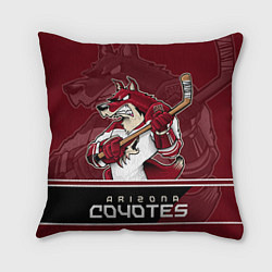 Подушка квадратная Arizona Coyotes, цвет: 3D-принт