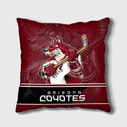 Подушка квадратная Arizona Coyotes цвета 3D-принт — фото 1