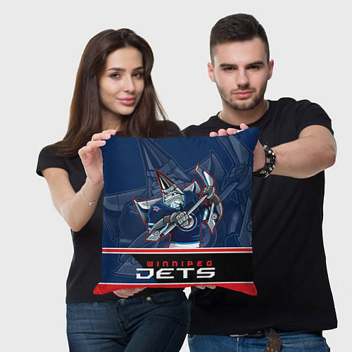 Подушка квадратная Winnipeg Jets / 3D-принт – фото 3