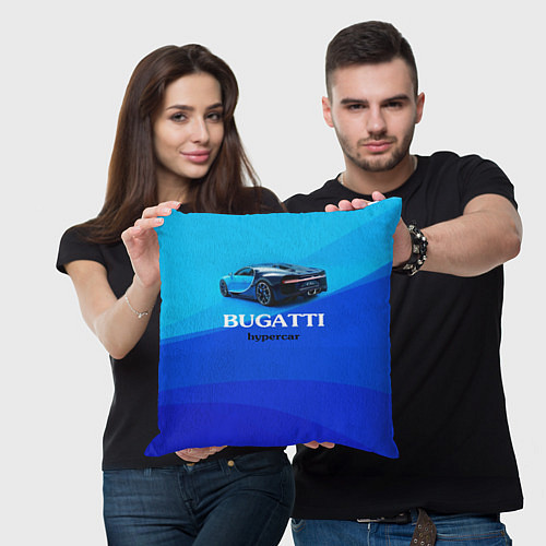 Подушка квадратная Bugatti hypercar / 3D-принт – фото 3