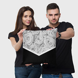 Подушка квадратная Розы, цвет: 3D-принт — фото 2
