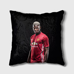 Подушка квадратная Погба: Манчестер Юнайтед цвета 3D-принт — фото 1