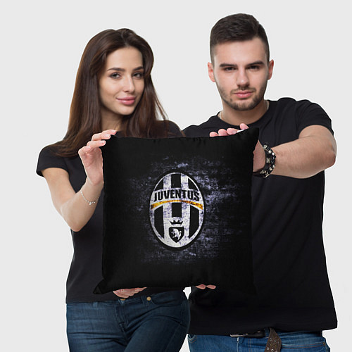 Подушка квадратная Juventus: shadows / 3D-принт – фото 3