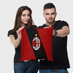 Подушка квадратная Milan FC: Red Collection, цвет: 3D-принт — фото 2