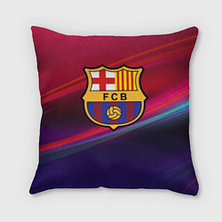 Подушка квадратная ФК Барселона, цвет: 3D-принт