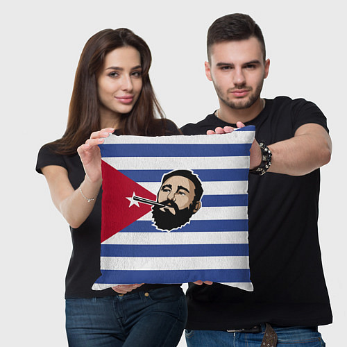 Подушка квадратная Fidel Castro / 3D-принт – фото 3