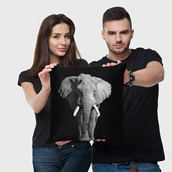 Подушка квадратная Старый слон, цвет: 3D-принт — фото 2