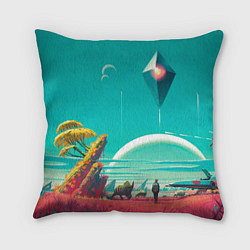Подушка квадратная No Mans Sky, цвет: 3D-принт