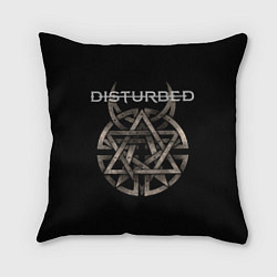 Подушка квадратная Disturbed Logo, цвет: 3D-принт