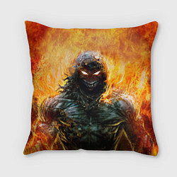 Подушка квадратная Disturbed: Monster Flame, цвет: 3D-принт