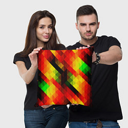 Подушка квадратная Block color, цвет: 3D-принт — фото 2