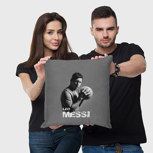Подушка квадратная Leo Messi / 3D-принт – фото 3