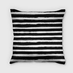 Подушка квадратная Тельняшка зебра, цвет: 3D-принт
