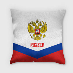 Подушка квадратная Russia Hockey Team, цвет: 3D-принт