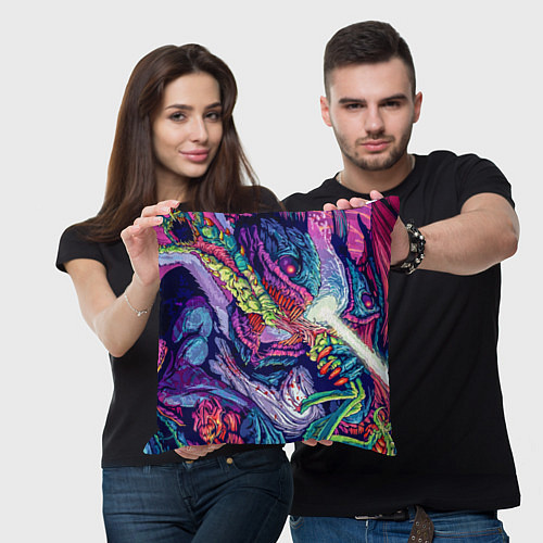 Подушка квадратная Hyper Beast Style / 3D-принт – фото 3