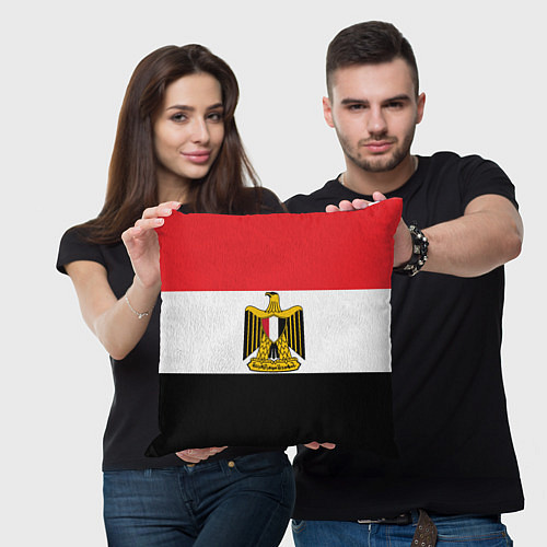 Подушка квадратная Флаг и герб Египта / 3D-принт – фото 3
