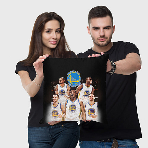 Подушка квадратная Golden State Warriors 5 / 3D-принт – фото 3